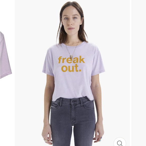 MOTHER Tops - MOTHER Slouch Cut off T-Shirt